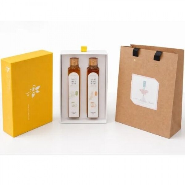 국산 100%통깨 참기름 들기름 200ml 선물세트